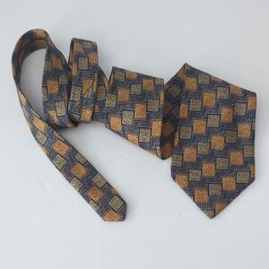 Vintage Christian Dior Cravate Geometric Pattern Silk Luxury Neck Tie